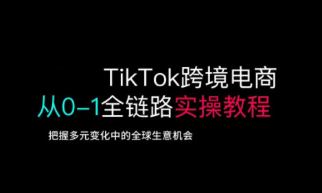 TikTok跨境电商从0-1全链路全方位实操教程，把握多元变化中的全球生意机会-爱我搜(25so)资源网