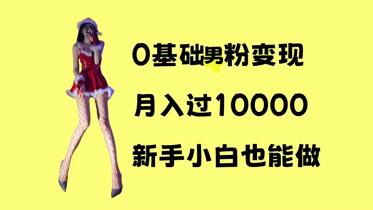 0基础男粉s粉变现，月入过1w+，操作简单，新手小白也能做【揭秘】-爱我搜(25so)资源网