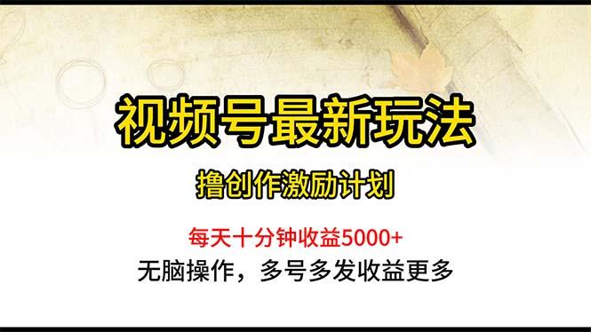 视频号最新玩法，每日一小时月入5000+-爱我搜(25so)资源网
