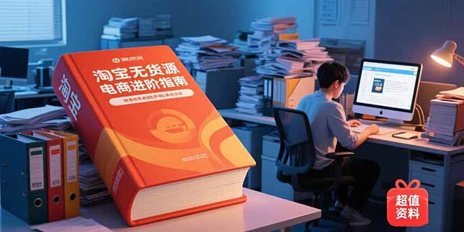 淘宝无货源电商进阶指南，包含新人课、进阶课，配套资料，蓝海选品等-爱我搜(25so)资源网