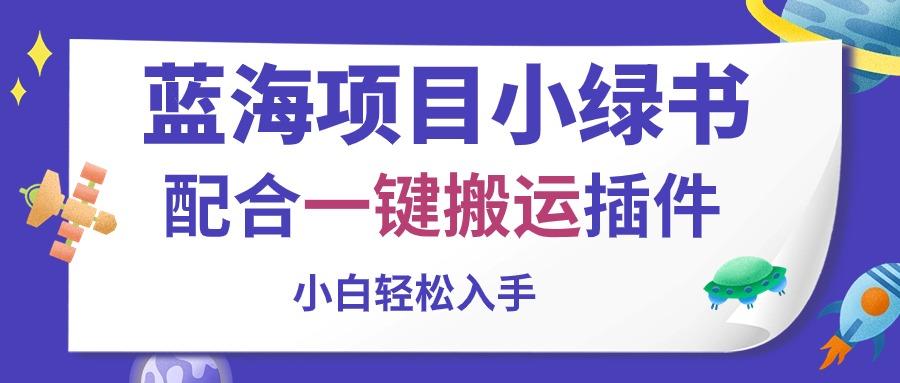 蓝海项目小绿书，配合一键搬运插件，小白轻松入手-爱我搜(25so)资源网