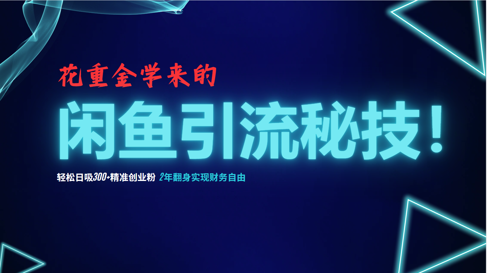 花重金学来的闲鱼引流秘技！轻松日吸300+精准创业粉，每天躺赚5000+，2…-爱我搜(25so)资源网