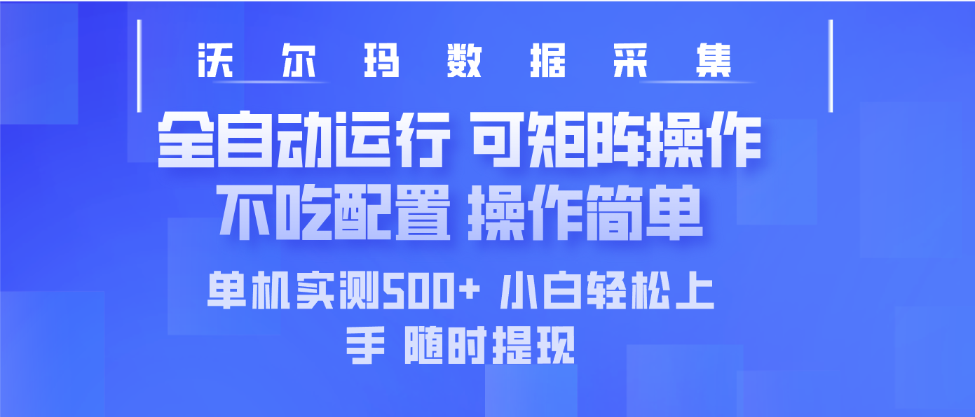 最新沃尔玛平台采集 全自动运行 可矩阵单机实测500+ 操作简单-爱我搜(25so)资源网