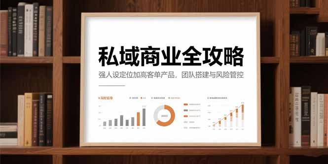 私域商业全攻略，强人设定位加高客单产品，团队搭建与风险管控-爱我搜(25so)资源网