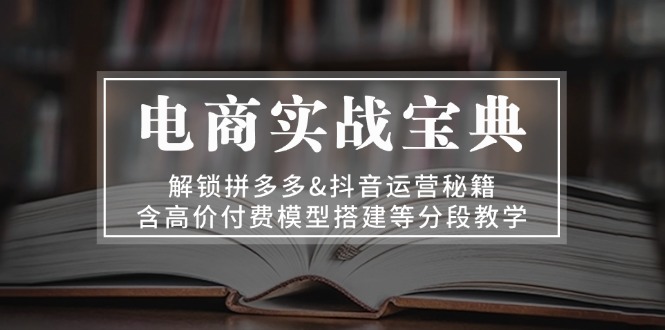 电商实战宝典 解锁拼多多&抖音运营秘籍 含高价付费模型搭建等分段教学-爱我搜(25so)资源网