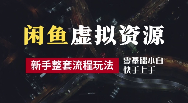 2024最新闲鱼虚拟资源玩法，养号到出单整套流程，多管道收益，每天2小时月收入过万【揭秘】-爱我搜(25so)资源网