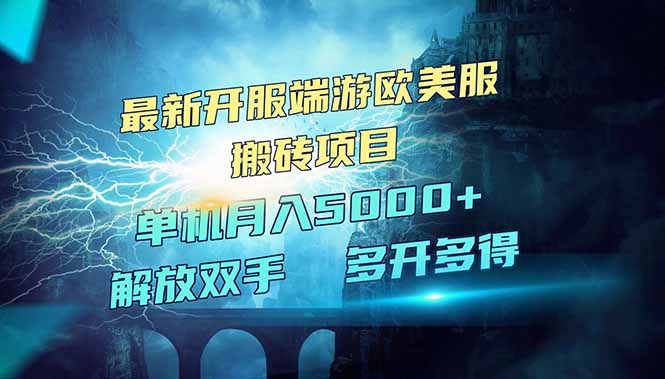 全网热门游戏欧美服端游搬砖，最新开服，项目红利期，单机月入5000+-爱我搜(25so)资源网