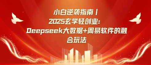 小白逆袭指南，2025玄学轻创业：Deepseek大数据+周易算法的融合玩法-爱我搜(25so)资源网
