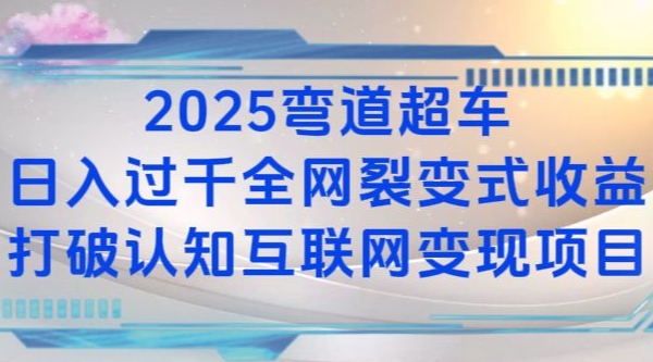 2025弯道超车日入过K全网裂变式收益打破认知互联网变现项目【揭秘】-爱我搜(25so)资源网