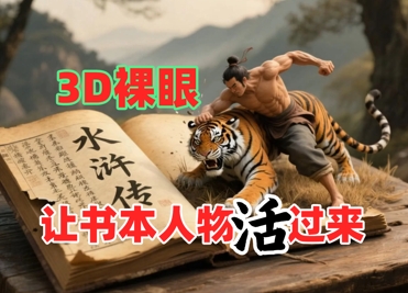 书本人物裸眼3D视频，新的玩法，流量超猛，保姆级教程-爱我搜(25so)资源网