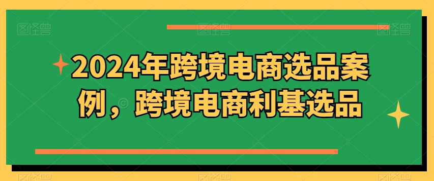 2024年跨境电商选品案例，跨境电商利基选品(更新)-爱我搜(25so)资源网