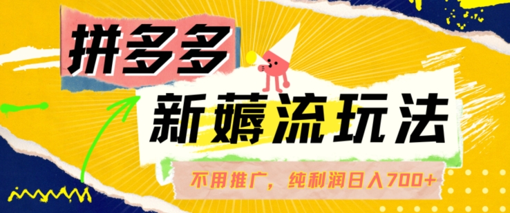 拼多多最新薅流玩法，无需开车推广，纯靠自然流吃饭-单纯赚50+利润，日入700+【揭秘】-爱我搜(25so)资源网