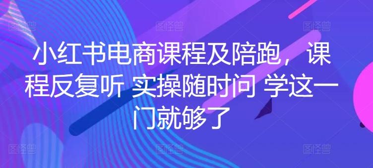 小红书电商课程及陪跑，课程反复听 实操随时问 学这一门就够了-爱我搜(25so)资源网