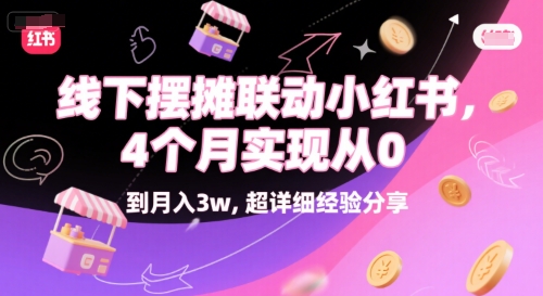 线下摆摊联动小红书，4 个月实现从 0 到月入3w，超详细经验分享-爱我搜(25so)资源网