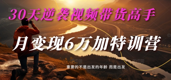 30天逆袭视频带货高手，单月变现6万加特训营-麦子甜-爱我搜(25so)资源网