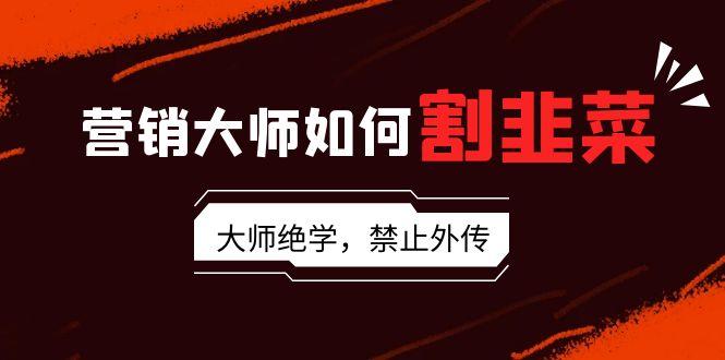 营销大师如何割韭菜：流量大师/讲故事大师/话术大师/卖货大师/成交大师/…-爱我搜(25so)资源网