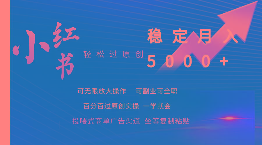 (9792期)小红书轻松过原创稳定月入5000+-爱我搜(25so)资源网