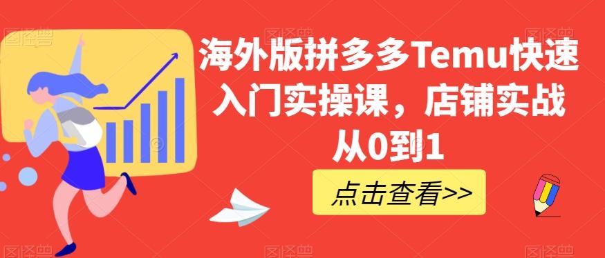 海外版拼多多Temu快速入门实操课，店铺实战从0到1-爱我搜(25so)资源网