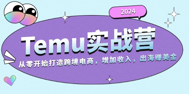 2024Temu实战营：从零开始打造跨境电商，增加收入，出海赚美金-爱我搜(25so)资源网