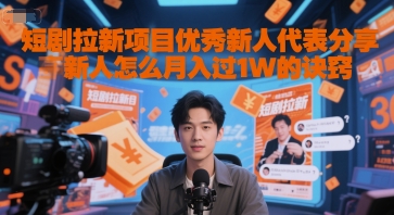 短剧拉新项目优秀新人代表分享新人怎么月入过1W的诀窍-爱我搜(25so)资源网