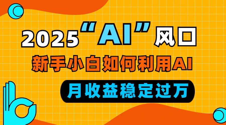 2025“ AI ”风口，新手小白如何利用ai，每月收益稳定过万-爱我搜(25so)资源网