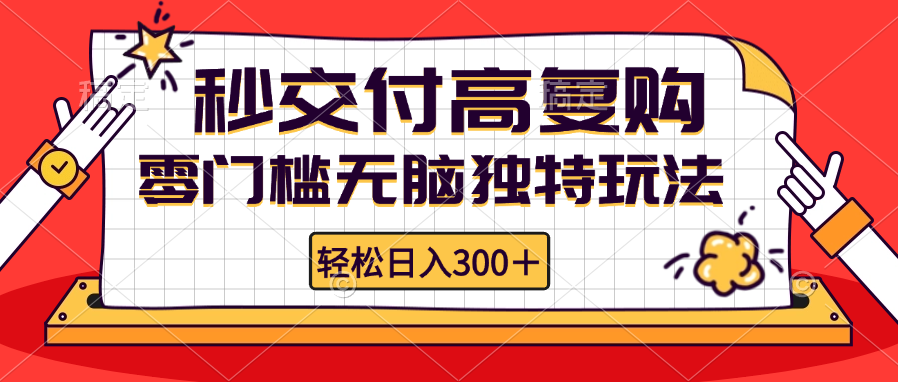 零门槛无脑独特玩法 轻松日入300+秒交付高复购   矩阵无上限-爱我搜(25so)资源网