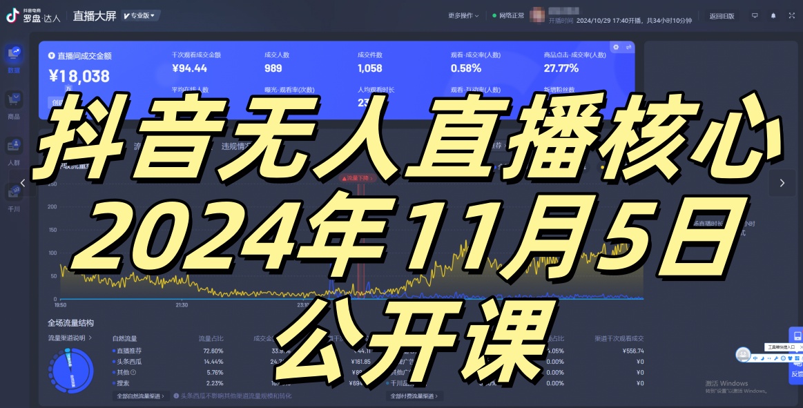 抖音无人直播核心公开课，咸鱼翻身小白可做带有睡后收入月入过万太简单【揭秘】-爱我搜(25so)资源网