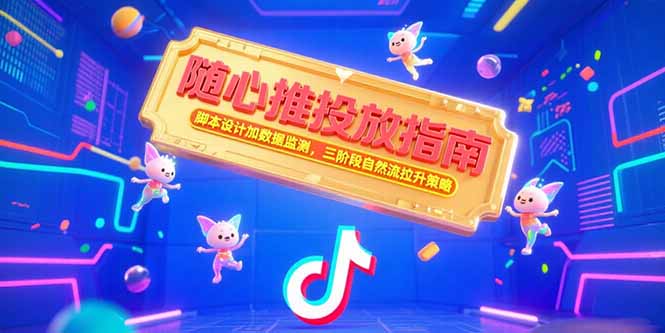 随心推投放指南，脚本设计加数据监测，三阶段自然流拉升策略-爱我搜(25so)资源网