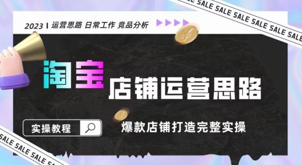 2023淘宝店铺运营全攻略：竞品分析，打造爆款店铺完整实操（附运营思维素材）-爱我搜(25so)资源网