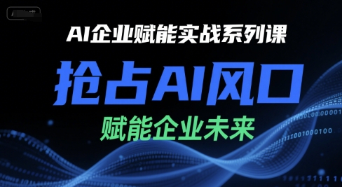 AI企业赋能实战系列课，抢占AI风口，赋能企业未来-爱我搜(25so)资源网