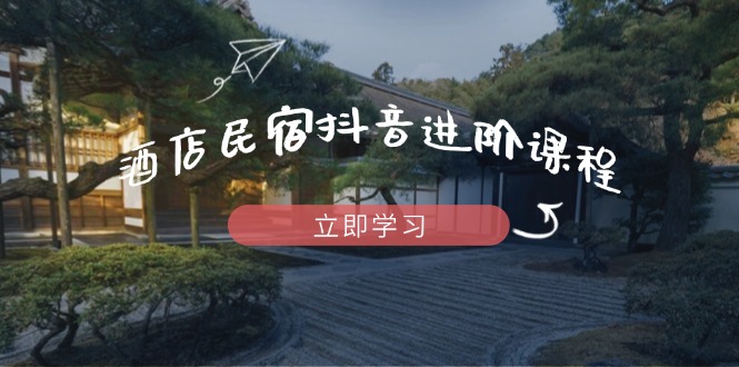 酒店民宿抖音进阶课程，掌握流量渠道与推流逻辑，打造爆款内容-爱我搜(25so)资源网
