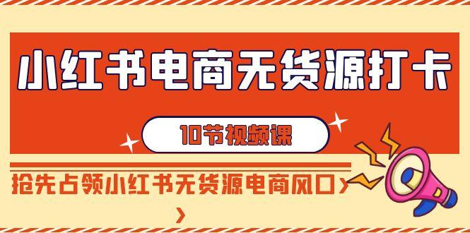 小红书电商-无货源打卡，抢先占领小红书无货源电商风口(10节课)-爱我搜(25so)资源网