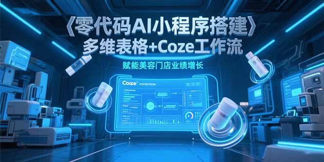 零代码AI小程序搭建，多维表格+Coze工作流，赋能美容门店业绩增长-爱我搜(25so)资源网