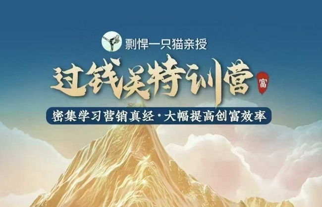 剽悍一只猫-过钱关特训营，学习营销真经 大幅度提高创富效率-爱我搜(25so)资源网