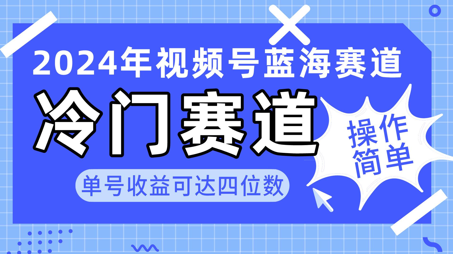 2024视频号冷门蓝海赛道，操作简单 单号收益可达四位数(教程+素材+工具-爱我搜(25so)资源网