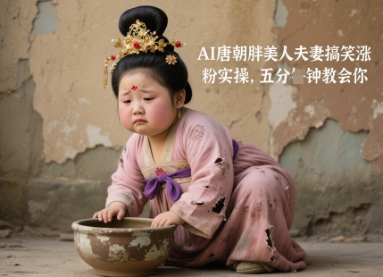 AI唐朝胖美人夫妻搞笑涨粉实操，五分钟教会你-爱我搜(25so)资源网