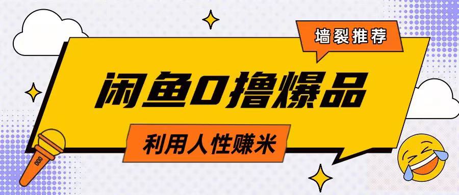 咸鱼0撸玩法利用人性售卖商品达到日挣2张的效果-爱我搜(25so)资源网