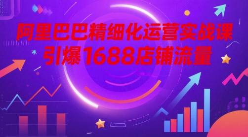 阿里巴巴精细化运营实战课，引爆1688店铺流量-爱我搜(25so)资源网