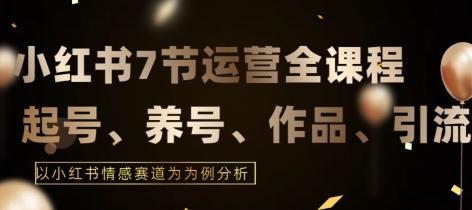 7节小红书运营实战全教程，结合最新情感赛道，打通小红书运营全流程【揭秘】-爱我搜(25so)资源网