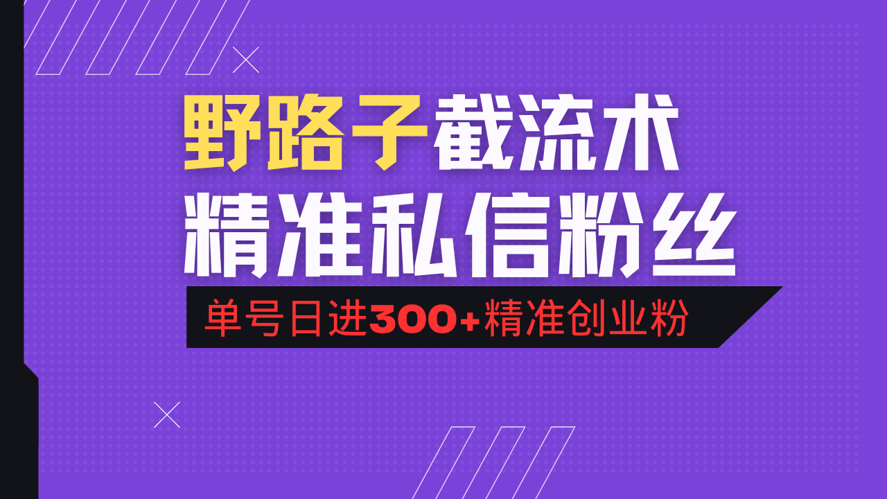 抖音评论区野路子引流术，精准私信粉丝，单号日引流300+精准创业粉-爱我搜(25so)资源网