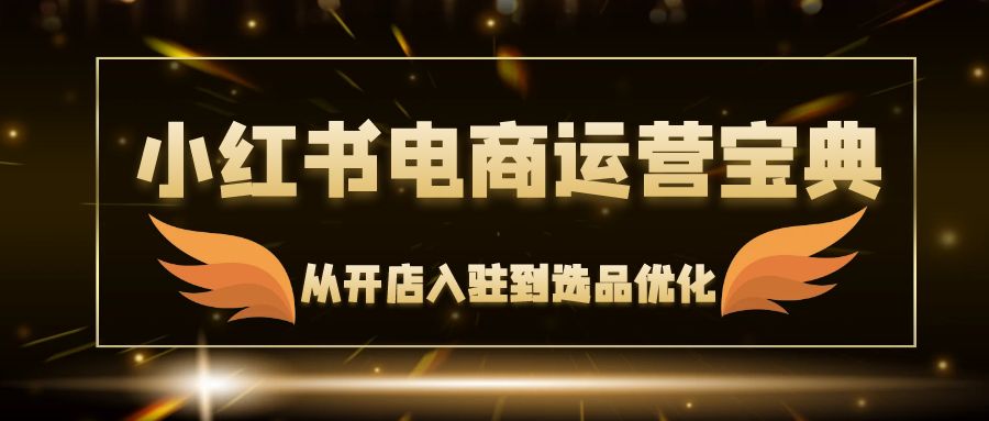 小红书电商运营宝典：从开店入驻到选品优化，一站式解决你的电商难题-爱我搜(25so)资源网