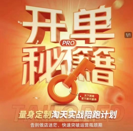 淘宝开单秘籍PRO，量身定制淘天实战陪跑计划，告别做店迷茫、快速突破运营瓶颈期-爱我搜(25so)资源网