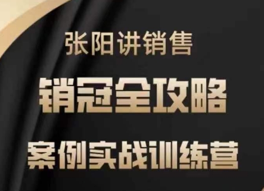 张阳讲销售实战训练营，​案例实战训练，销冠全攻略-爱我搜(25so)资源网