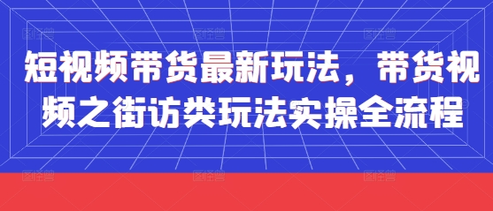 短视频带货最新玩法，带货视频之街访类玩法实操全流程-爱我搜(25so)资源网