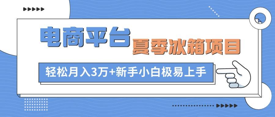 电商平台夏季冰箱项目，轻松月入3万+，新手小白极易上手-爱我搜(25so)资源网
