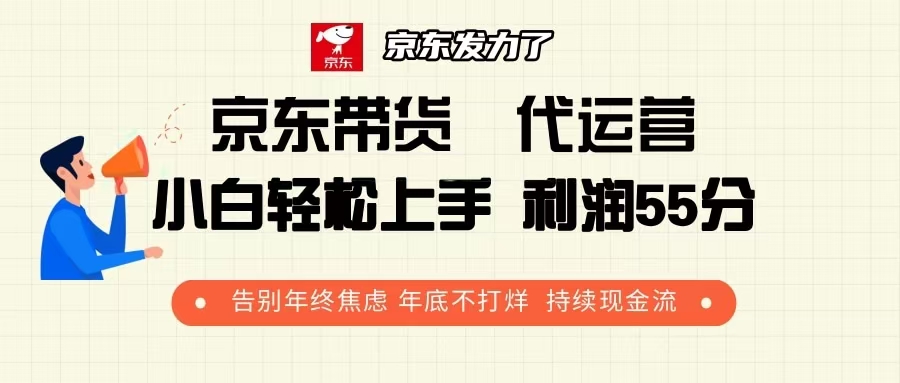 京东带货 代运营 利润55分 告别年终焦虑 年底不打烊 持续现金流-爱我搜(25so)资源网