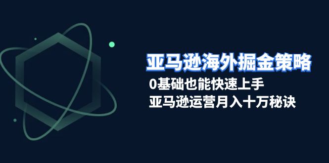 亚马逊海外掘金策略，0基础也能快速上手，亚马逊运营月入十万秘诀-爱我搜(25so)资源网