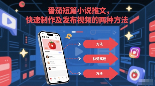 番茄短篇小说推文，快速制作及发布视频的两种方法-爱我搜(25so)资源网