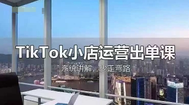 TikTok小店运营出单课，从开店选品、运营出单、发货回款，进行全流程讲解-爱我搜(25so)资源网