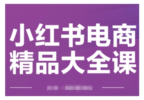 小红书电商精品大全课，快速掌握小红书运营技巧，实现精准引流与爆单目标，轻松玩转小红书电商(更新2月)-爱我搜(25so)资源网